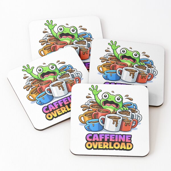 Item preview, Caffeine Overload Funny Coffee Frog designed and sold by the-dovlat.