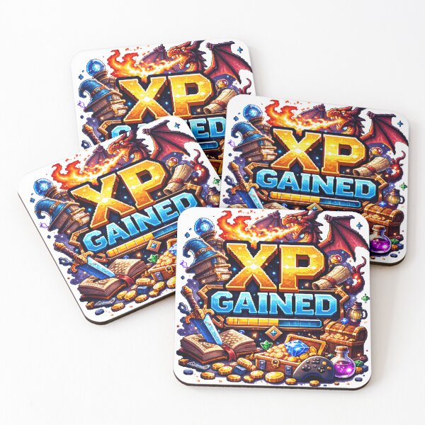 Item preview, XP Gained Retro Pixel RPG Gamer Design designed and sold by PixelForge24.