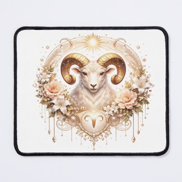 Item preview, Aries Zodiac Sign Aesthetic Ram Design | Astrology Celestial Aries Symbol designed and sold by Sanika arts .