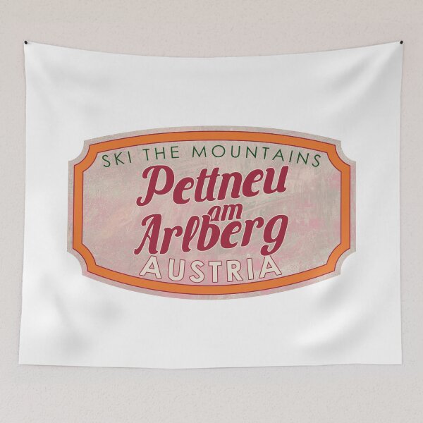 Item preview, Pettneu am Arlberg, Austria, Tirol, Ski, textured skiing badge designed and sold by Wanderful-roads.
