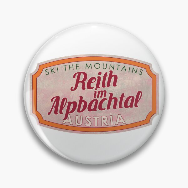 Item preview, Reith im Alpbachtal, Austria, Tirol, Ski, textured skiing badge designed and sold by Wanderful-roads.