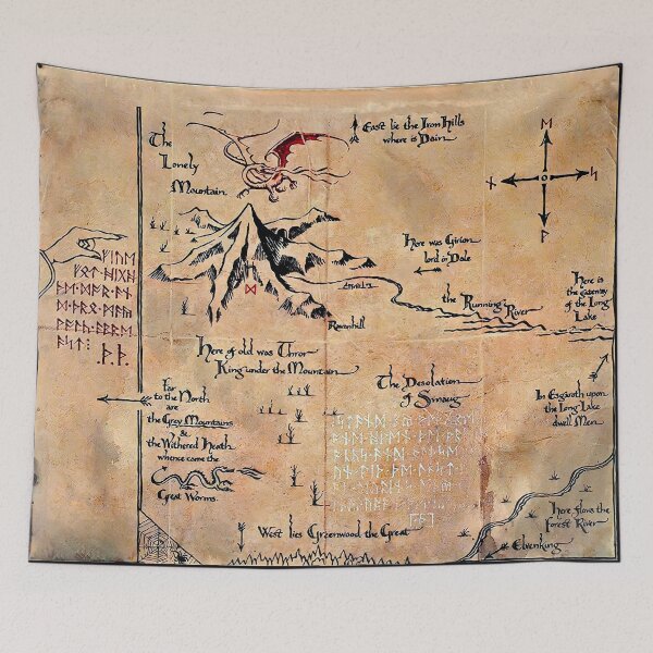 Item preview, The Lord of the Rings Map designed and sold by Believes Inmiracle.