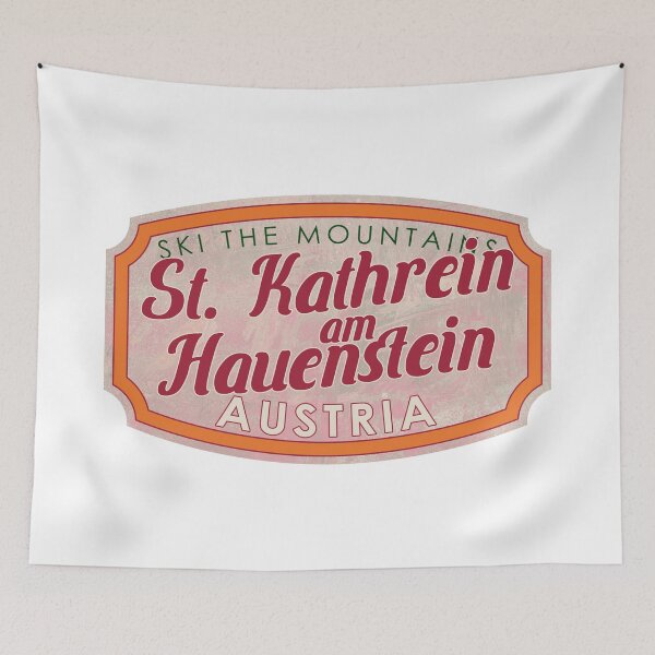 Item preview, St. Kathrein am Hauenstein, Austria, Steiermark, Ski, textured skiing badge designed and sold by Wanderful-roads.