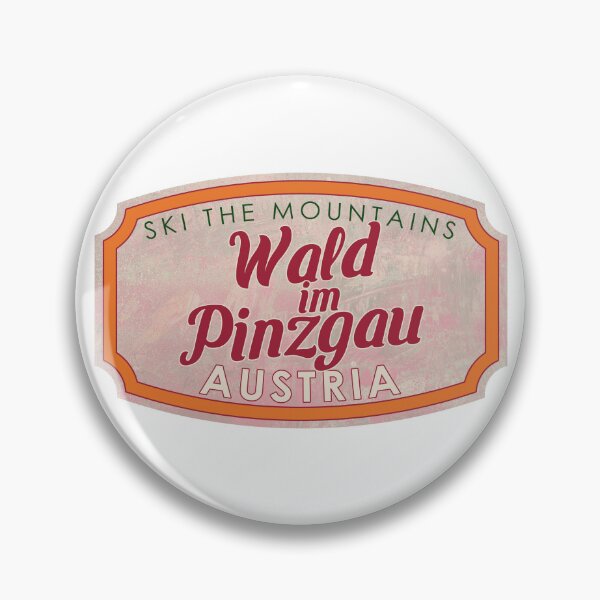 Item preview, Wald im Pinzgau, Austria, Salzburg, Ski, textured skiing badge designed and sold by Wanderful-roads.
