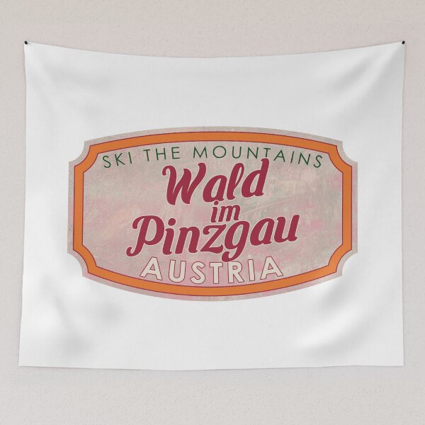 Item preview, Wald im Pinzgau, Austria, Salzburg, Ski, textured skiing badge designed and sold by Wanderful-roads.