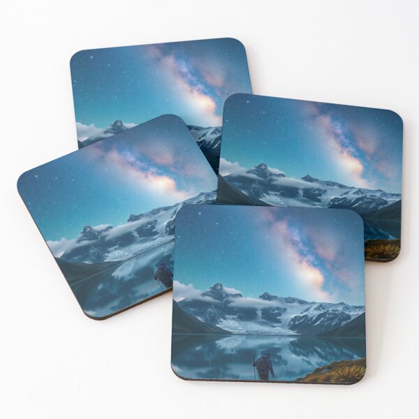 Item preview, Hiker Under Full Moon and Milky Way designed and sold by Vida e Arte.