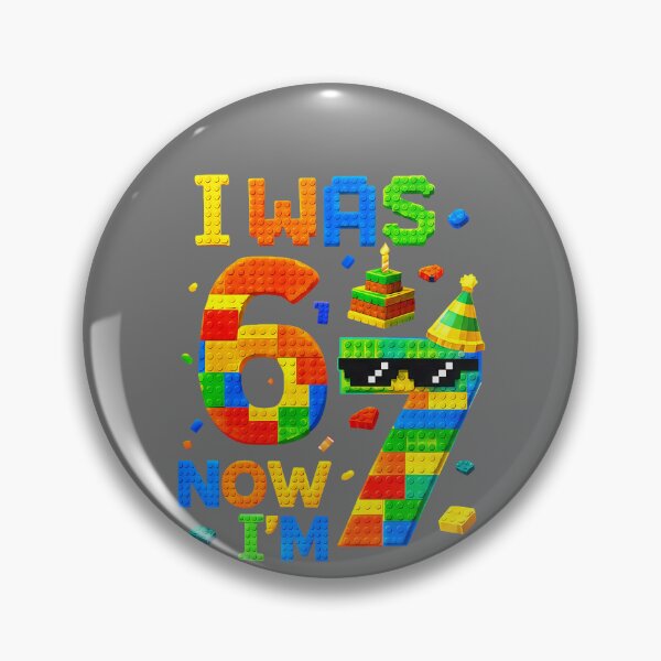Item preview, I was 6 Now I'm 7 Meme 67 Birthday Boy Gifts for Boys Kids designed and sold by KristineLi.