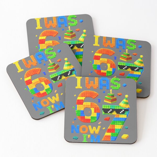 Item preview, I was 6 Now I'm 7 Meme 67 Birthday Boy Gifts for Boys Kids designed and sold by KristineLi.
