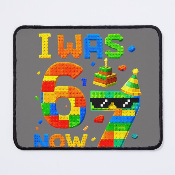 Item preview, I was 6 Now I'm 7 Meme 67 Birthday Boy Gifts for Boys Kids designed and sold by KristineLi.