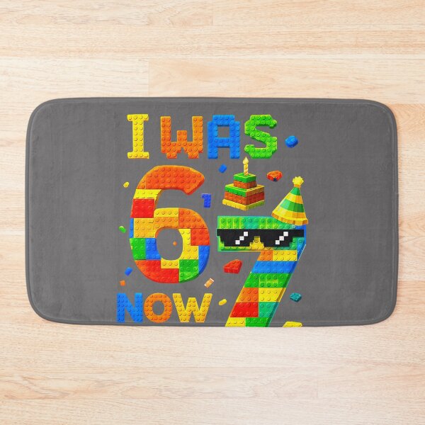 Item preview, I was 6 Now I'm 7 Meme 67 Birthday Boy Gifts for Boys Kids designed and sold by KristineLi.