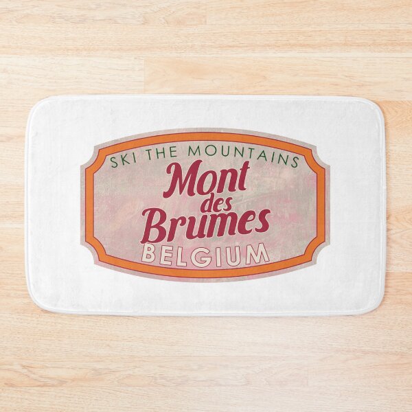 Item preview, Mont des Brumes, Belgium, Stoumont, Ski, textured skiing badge designed and sold by Wanderful-roads.