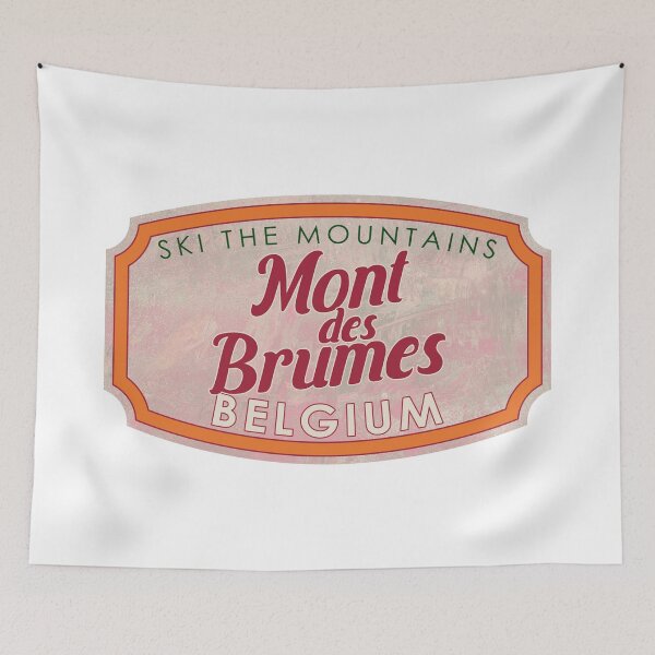 Aperçu de l'œuvre Mont des Brumes, Belgique, Stoumont, Ski, badge de ski texturé créée et vendue par Wanderful-roads.