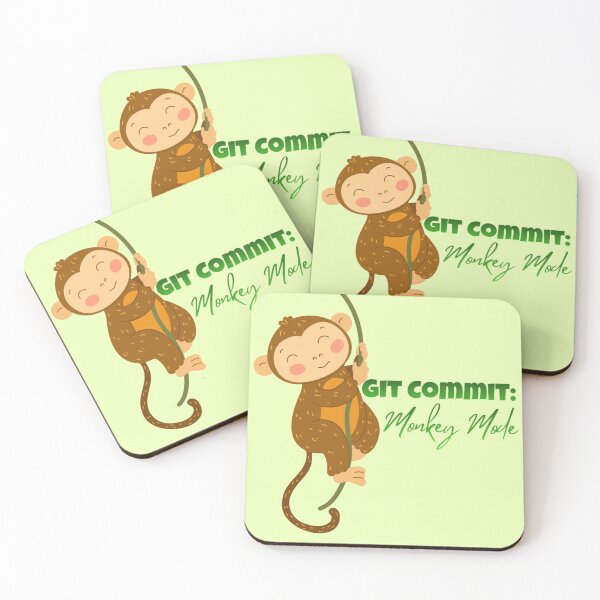 Item preview, Git Commit Monkey Mode – Funny Programmer Coding Humor Design designed and sold by Yesss-Mau.