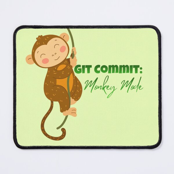 Item preview, Git Commit Monkey Mode – Funny Programmer Coding Humor Design designed and sold by Yesss-Mau.