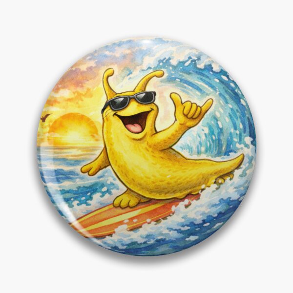 Item preview, Santa Cruz California Surfing Banana Slug designed and sold by PamLeeDesign.