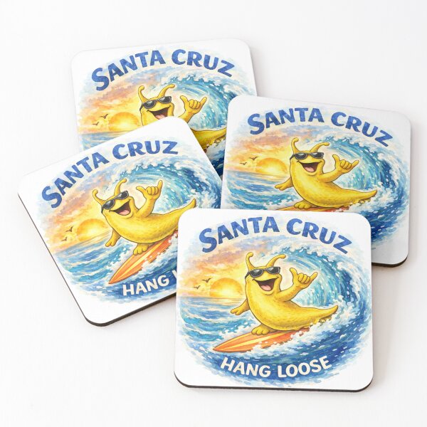 Item preview, Santa Cruz California Surfing Banana Slug designed and sold by PamLeeDesign.