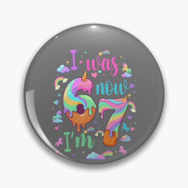 Item preview, I was 6 Now I'm 7 Meme Unicorn Ice Cream Cone 7th Birthday designed and sold by KristineLi.