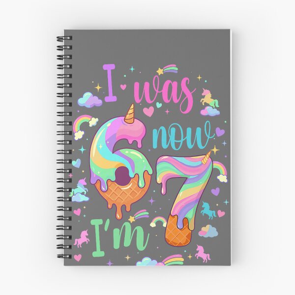 Item preview, I was 6 Now I'm 7 Meme Unicorn Ice Cream Cone 7th Birthday designed and sold by KristineLi.