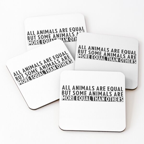 Item preview, All Animals Are Equal – Orwell Animal Farm Anti-Establishment Statement Tee designed and sold by xam.