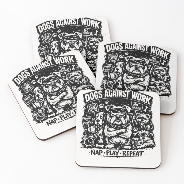 Item preview, Dogs Against Work Nap Play Repeat Funny Dog Owner Employee Humor designed and sold by Pawsome Quotes.