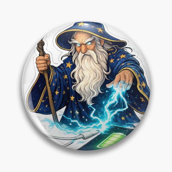Item preview, Wizard Charging Phone Sticker – Funny Magic Battery Charger designed and sold by Veldora-Tempest.