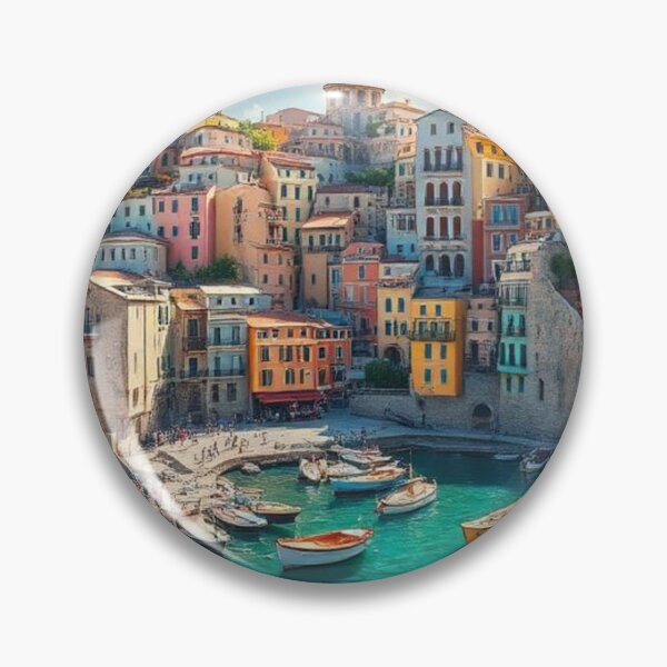Item preview, Colourful Mediterranean Coastal Village designed and sold by AnonArts097.