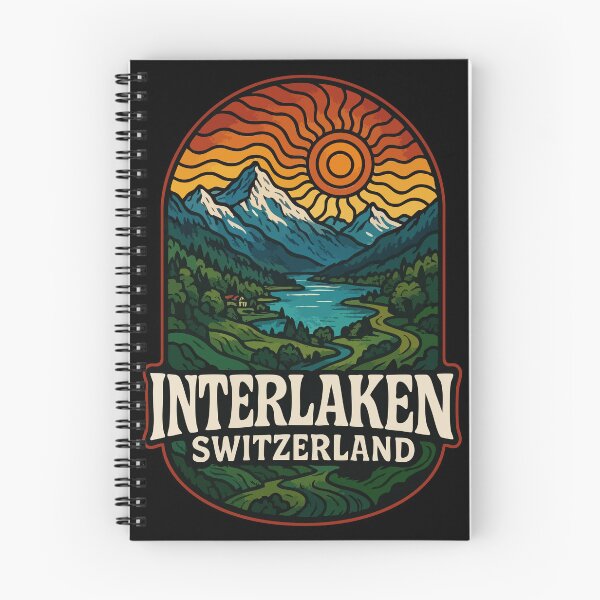 Item preview, Interlaken City Switzerland Travel Retro designed and sold by TomFrontierArt.
