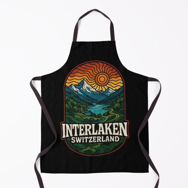 Item preview, Interlaken City Switzerland Travel Retro designed and sold by TomFrontierArt.