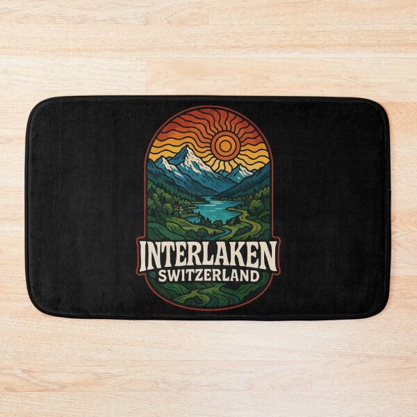 Item preview, Interlaken City Switzerland Travel Retro designed and sold by TomFrontierArt.