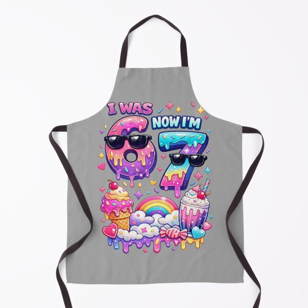 Item preview, I was 6 Now I'm 7 Ice Cream Dripping 67 Meme Kids Birthday designed and sold by GreggRoss.