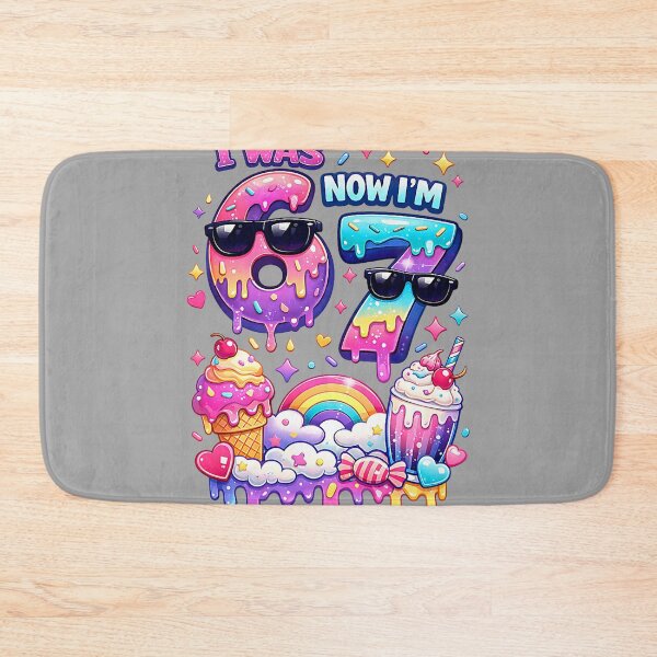 Item preview, I was 6 Now I'm 7 Ice Cream Dripping 67 Meme Kids Birthday designed and sold by GreggRoss.