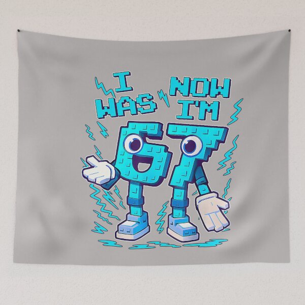 Item preview, I was 6 Now I'm 7 Six Seven 7 Years Old Birthday Brainrot designed and sold by GreggRoss.