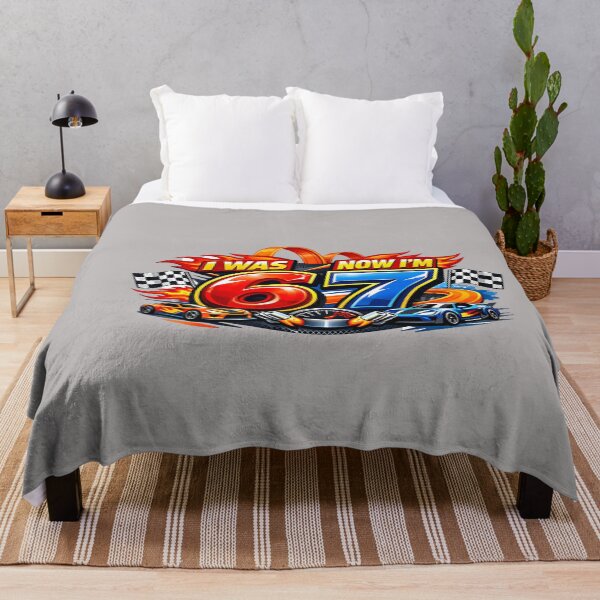 Item preview, I was 6 Now I'm 7 Six Seven Car Racer 67 Meme Birthday Party designed and sold by GreggRoss.