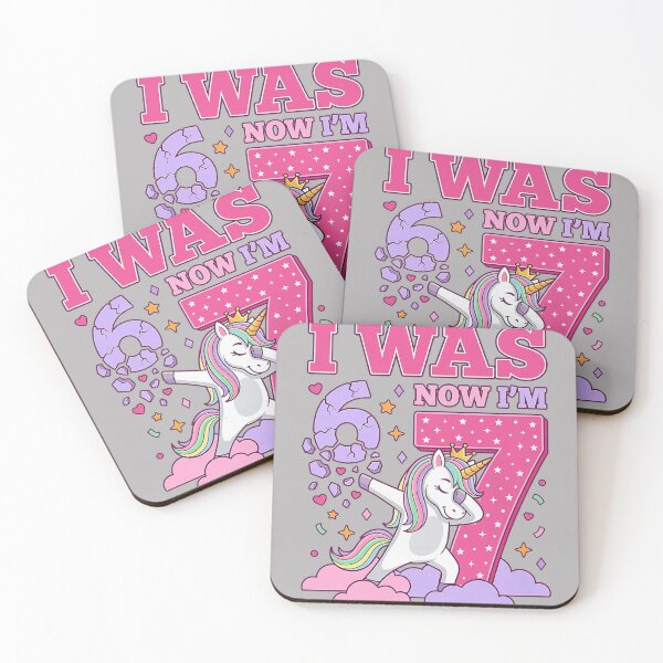 Item preview, I was 6 Now I'm 7 Unicorn Girl 6 7 Birthday unicorn designed and sold by GreggRoss.