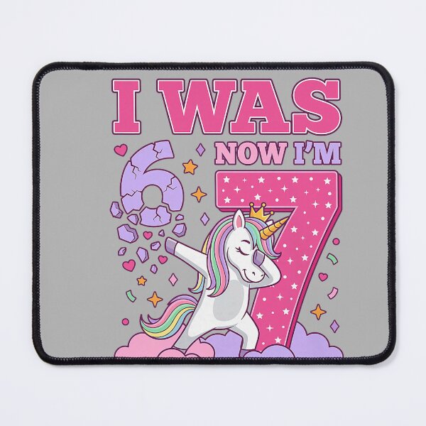 Item preview, I was 6 Now I'm 7 Unicorn Girl 6 7 Birthday unicorn designed and sold by GreggRoss.