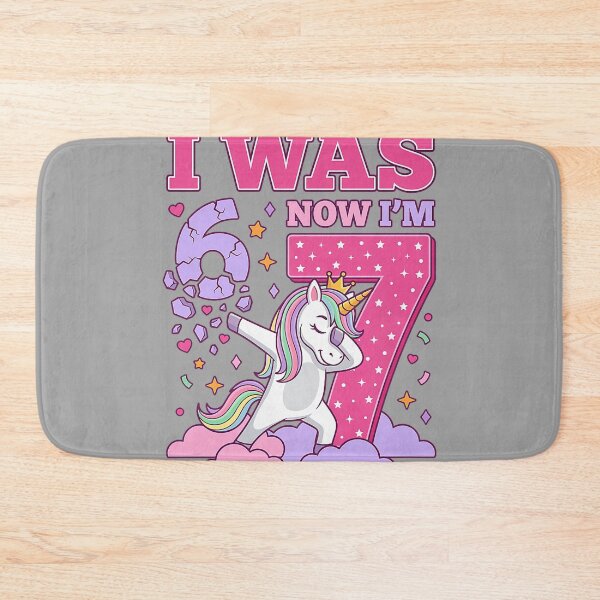 Item preview, I was 6 Now I'm 7 Unicorn Girl 6 7 Birthday unicorn designed and sold by GreggRoss.