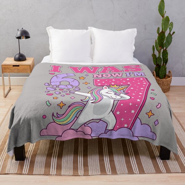 Item preview, I was 6 Now I'm 7 Unicorn Girl 6 7 Birthday unicorn designed and sold by GreggRoss.