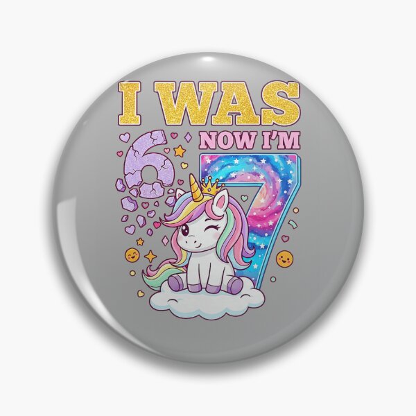 Item preview, I was 6 Now I'm 7 Unicorn Girl 6 7 Birthday unicorn designed and sold by GreggRoss.