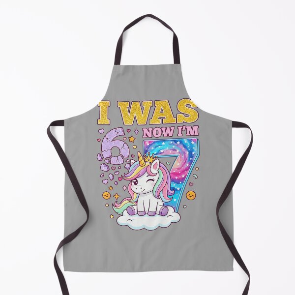Item preview, I was 6 Now I'm 7 Unicorn Girl 6 7 Birthday unicorn designed and sold by GreggRoss.