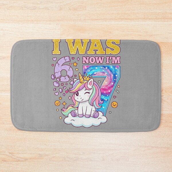 Item preview, I was 6 Now I'm 7 Unicorn Girl 6 7 Birthday unicorn designed and sold by GreggRoss.