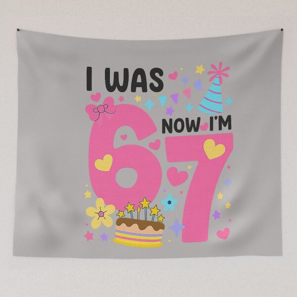 Item preview, I was 6 Now I'm 7 Year Old Birthday 7th Kids Coquette Bow 67 designed and sold by GreggRoss.