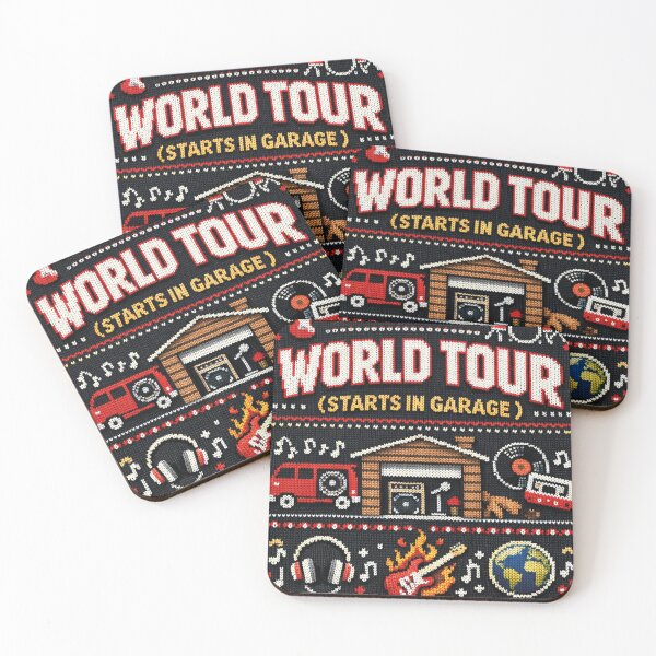 Item preview, World Tour Garage Band Musician Knitting Pattern Retro designed and sold by Mauswohn.