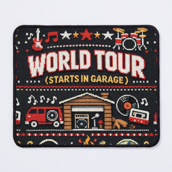 Item preview, World Tour Garage Band Musician Knitting Pattern Retro designed and sold by Mauswohn.