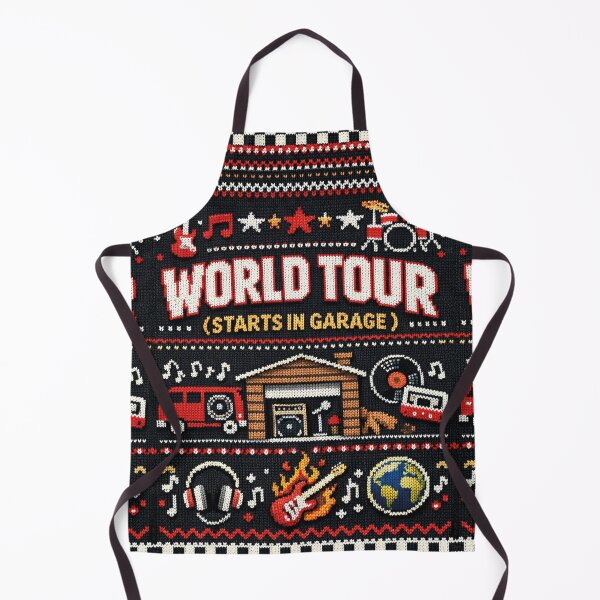 Item preview, World Tour Garage Band Musician Knitting Pattern Retro designed and sold by Mauswohn.