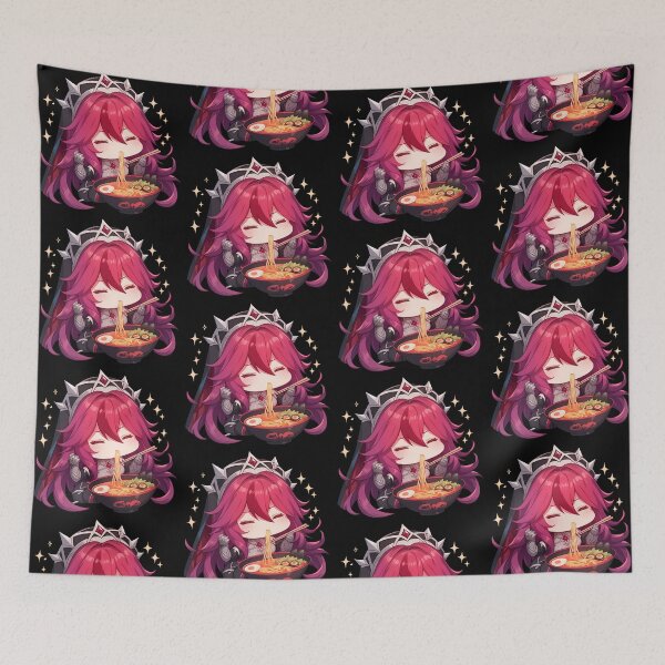 Item preview, Rosaria Genshin Impact Chibi Ramen Slurp Sparkles Cozy designed and sold by mildaclairmo.