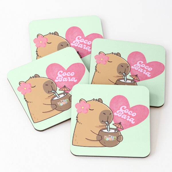 Item preview, Cute Coconut capybara kawii summer designed and sold by trelykreativ.