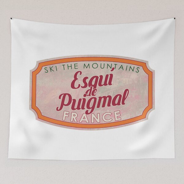 Item preview, Esquí de Puigmal station, France, Err, Ski, textured skiing badge designed and sold by Wanderful-roads.