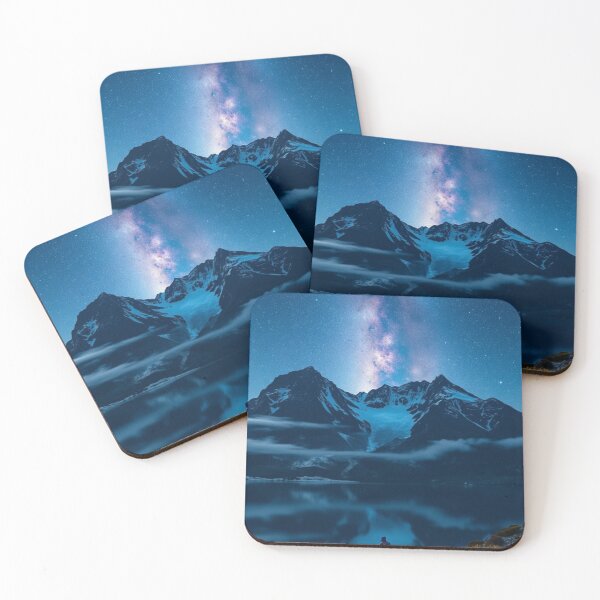 Item preview, Milky Way and Moon Over Alpine Peaks designed and sold by Vida e Arte.