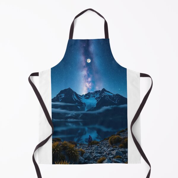 Item preview, Milky Way and Moon Over Alpine Peaks designed and sold by Vida e Arte.