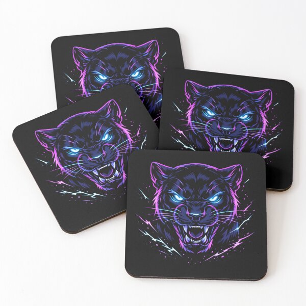 Item preview, Neon Panther – Cyberpunk Glowing Panther Head designed and sold by WittyWear Designs.